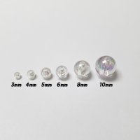 AB 오로라 구슬 비즈 3mm 4mm 5mm 6mm 8mm 10mm 아크릴 비즈공예재료 소개취