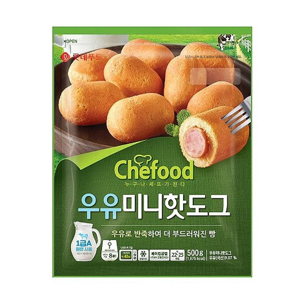 롯데푸드 쉐푸드 우유 미니핫도그 외