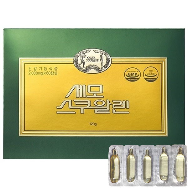 세모<b>스쿠알렌</b> 2g x 60캡슐 1곽 상어간유