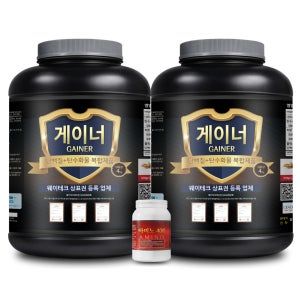 1+1 웨이테크 게이너 단백질보충제 프로틴 벌크업 파우더 쉐이크 초코맛 4kg 2개