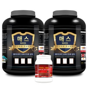 1+1 웨이테크 매스 탄수화물 보충제 프로틴 고칼로리 파우더 쉐이크 초코맛 4kg 2개