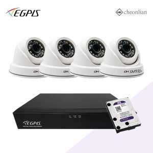 이지피스 500만화소 고급형 실내용 카메라 4대 CCTV세트 WQHDVR-5104HS (1TB)