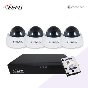 이지피스 500만화소 고급형 실내용 카메라 4대 CCTV세트 WQHDVR-5104HS (2TB)