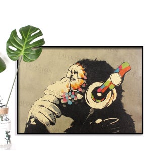 Z026 레트로 영화포스터 빈티지 인테리어 액자 음악감상 원숭이 MOVIE POSTER