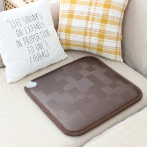 한일메디칼 온돌왕 전기방석 온열 쇼파 사무실 체크브라운 1인용