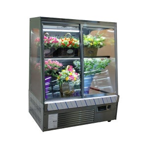 꽃냉장고 사선형 UKGS-S1200BF 스텐 꽃쇼케이스 상부냉각 특허 꽃집 플라워 화원 진열장 상부냉각 UV살균 저소음냉동콤프 콤프워런티3년 주문제작가능