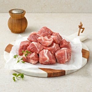[부부한돈] 한돈 국내산 돼지고기 깍두기목살 구이용 냉장 500g, 1kg