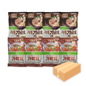 가쓰오우동 2인(4개) + 가락김치우동 2인(4개)