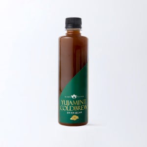 유자 민트 1병 냉침 필요 없는 페퍼 민트 콜드브루 원액 액상 잎 차 티백 티 400ml