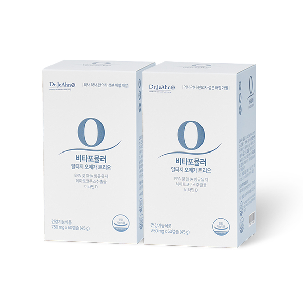 닥터제안 <b>비타포뮬러 알티지오메가 트리오</b> 2개월 1000mg x 2개월 비타민D 아스타잔틴 항산패 알루 오메가3