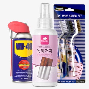 슬로웨이 녹제거 150ml + WD40 360ml + 브러쉬3종세트