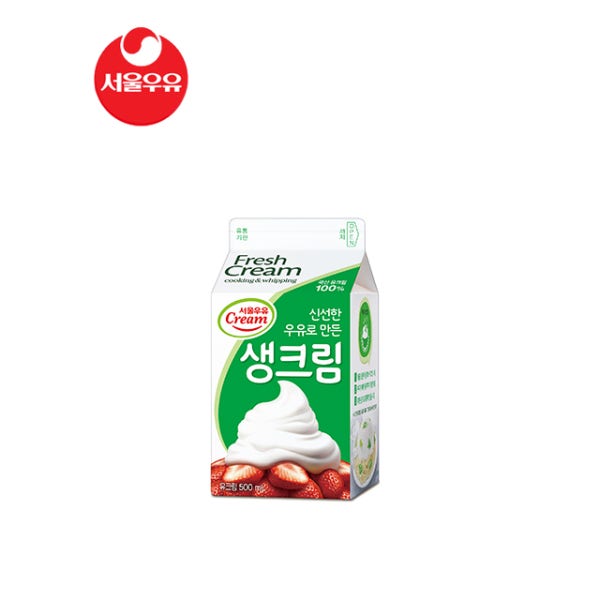 서울우유 생크림 500ml 아이스박스 추가요금 없이 냉장배송
