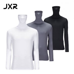 2장/ JXR 발란스 스킨 사계절 귀걸이 마스크 일체형 스포츠 이너웨어 기능성 티셔츠 언더레이어