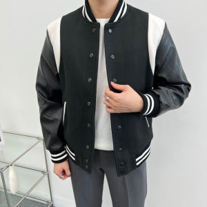 캐주얼 스타디움 바시티 울 자켓