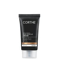 [피부과 전용] 코르테 선크림, 더모 프로텍션 선 레스큐 크림 50g CORTHE+샘플키트, 촉촉한 보습감에 백탁이 전혀 없는 로션 타입의 순한 저자극성 자외선 차단제