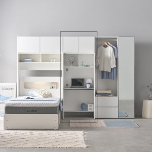 밀리 시스템 공부방세트 800집중력책상세트 (내맘대로구성) 월플렉스