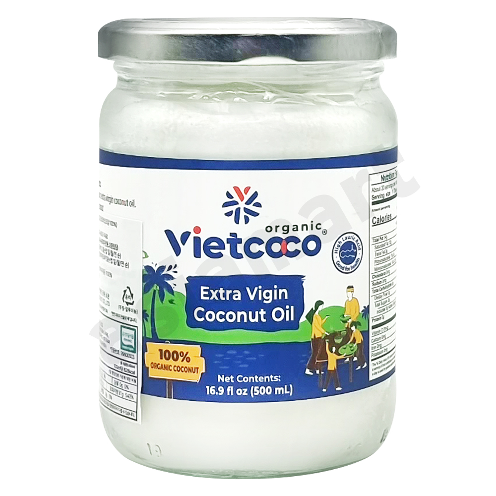 유기농 엑스트라버진 100% 천연 <b>코코넛 오일</b> 500ml 비엣코코 오가닉