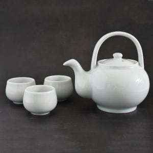 백자 이천도자기 제수용 술주전자 술잔세트,주기세트