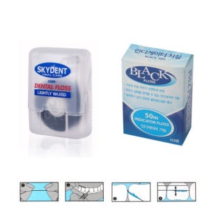 스카이덴트 다양한 치실 울트라치실 교정용 치주질환용 스펀지 왁스 치간치실 스폰지