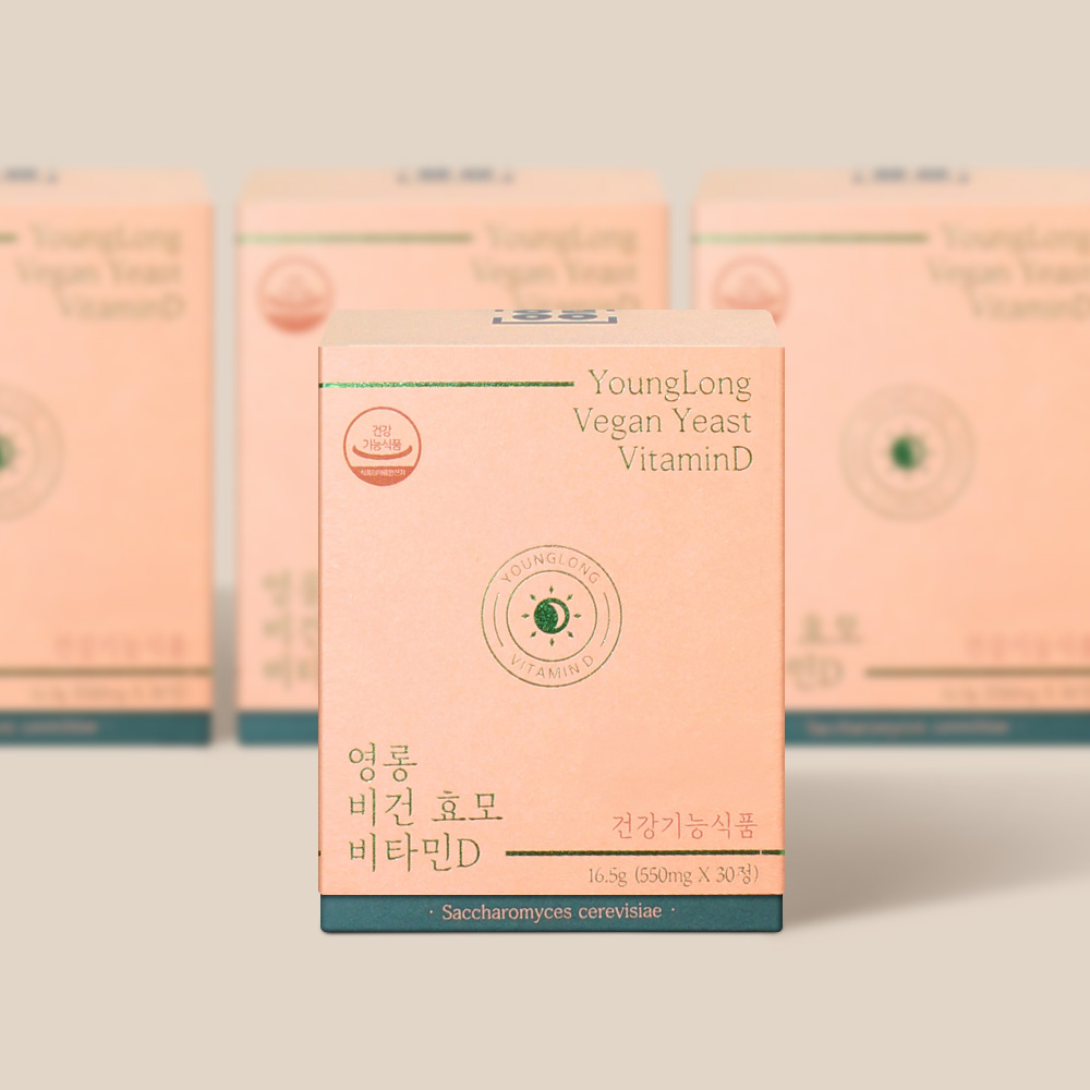 영롱 비건 효모 <b>비타민</b>D 2000IU / 임산부 어린이 섭취가능 30정, 4개