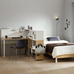 [일룸] 멘디 패키지C (1400책상, 1400파티션책장, 침대), 매트미포함