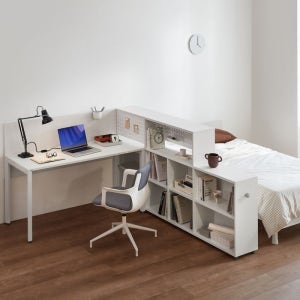 [일룸] 멘디 패키지A (1400책상, 2000파티션책장, 침대), 매트미포함