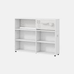 일룸 멘디 파티션 책장 1400폭, 3단, WWWW(화이트)
