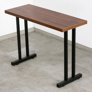 와이드 폭 좁은 작은 4인용 카페 테이블 1000 x 450 조립식 좌우 트윈 스틸 프레임