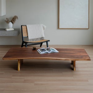헤즈로 레스토 원목 거실 테이블 소파 쇼파 좌식 탁자 좌탁 1400mm, 월넛브라운