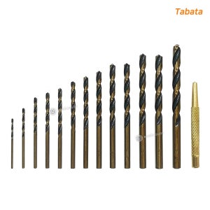 TABATA 타바타 드릴셋트 TIN-338 (13PCS) 1.5~6.5mm 드릴비트 철기리 (펀치포함)