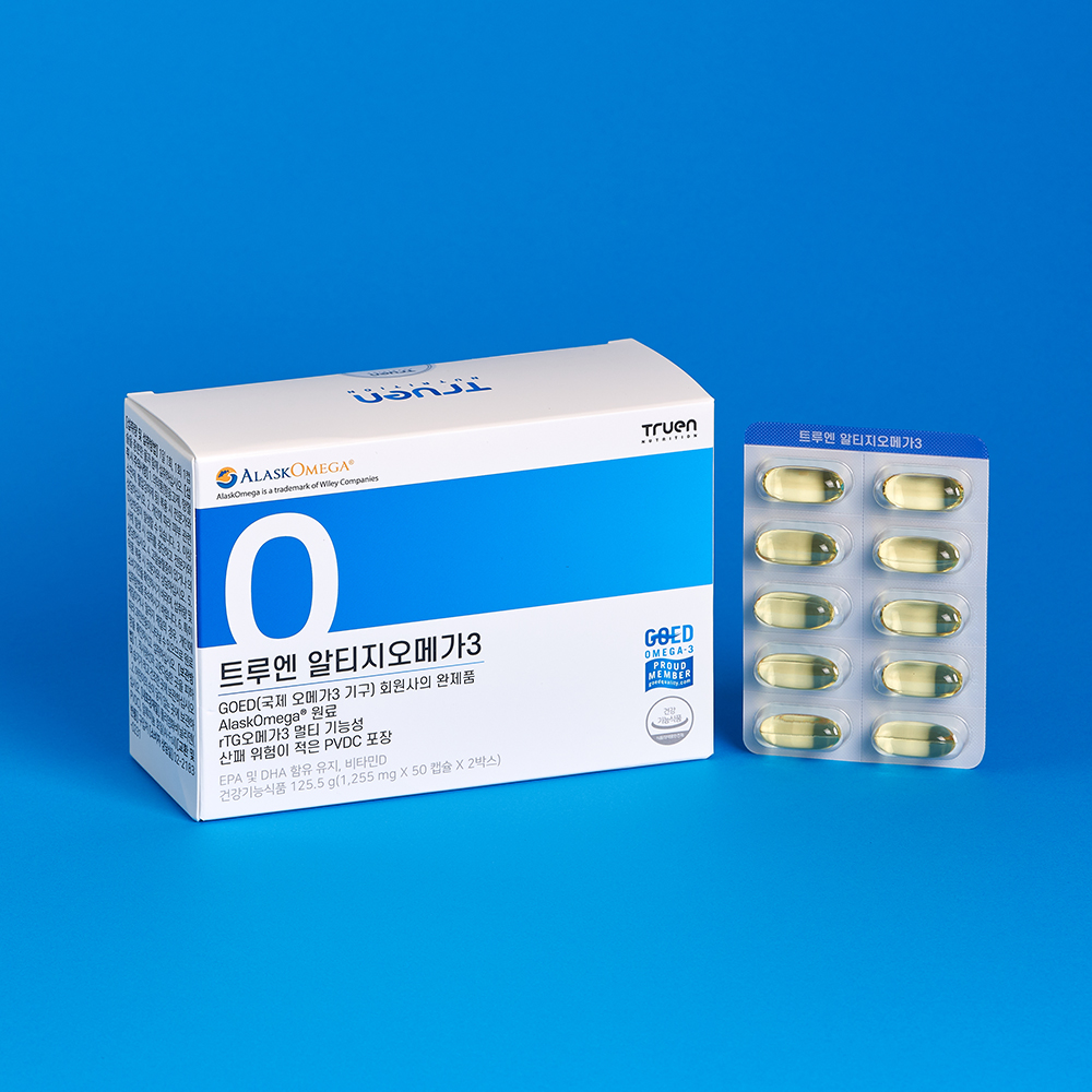 트루엔 알티지 RTG 오메가3 혈행개선 <b>EPA</b> DHA 1000 비타민D 100캡슐, 1개