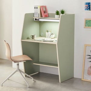 e스마트 토미 1인 학생 가정용 독서실책상 LED스탠드 포함