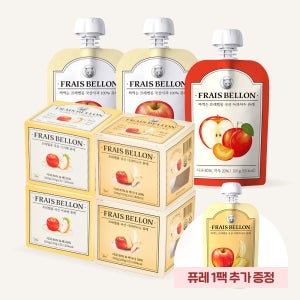 프레벨롱 국산과일 아기 퓨레 세트(바나나2+배2+짜먹는사과2+짜먹는자두1) 아이 간식