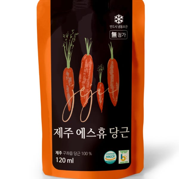 100% 무첨가 제주 에스휴 당근주스 구좌 당근 착즙 쥬스