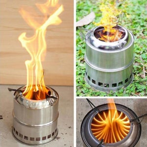 갬성 감성 휴대용 캠핑 솔캠 미니 불멍 화로대 우드스토브 그릴 로스터 드럼통화덕 옛날화로