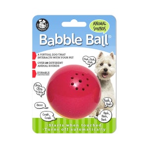 펫퀴커 애니멀사운드 바블볼 M 소리나는 강아지장난감