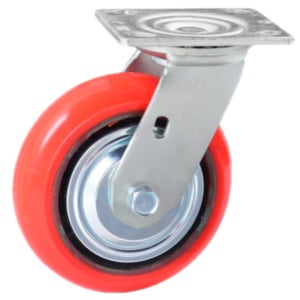 고중량 우레탄 바퀴 10cm(4인치) 회전 산업용 캐스터 엘카 대차 철대차 중하중 고하중