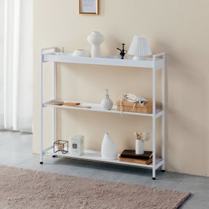 제이와이퍼니처 엘르 철제 슬림 3단콘솔 선반 진열대