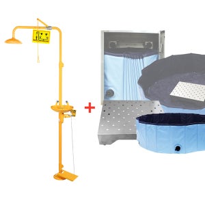 일체형 비상샤워기세트 SD-CES-AE6 set 에폭시코팅 샤워기 유해화학물질 사고대비