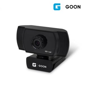 G-GOON GPRO-HD720P 웹카메라 인터넷 강의 학습 노트북 모니터 네트웍회의 영상 얼굴인식 UVC 전방향마이크 오토포커싱 라이트 360도헤드회전 100만화소 USB포트