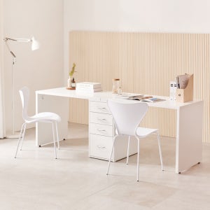 DK7566 필웰 브루노 4단서랍장 2인용책상세트 2400 DVX