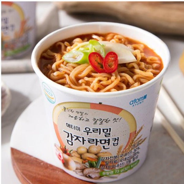 [본사직송 최신제조] 애터미 우리밀 감자라면 컵 1box(18개입)
