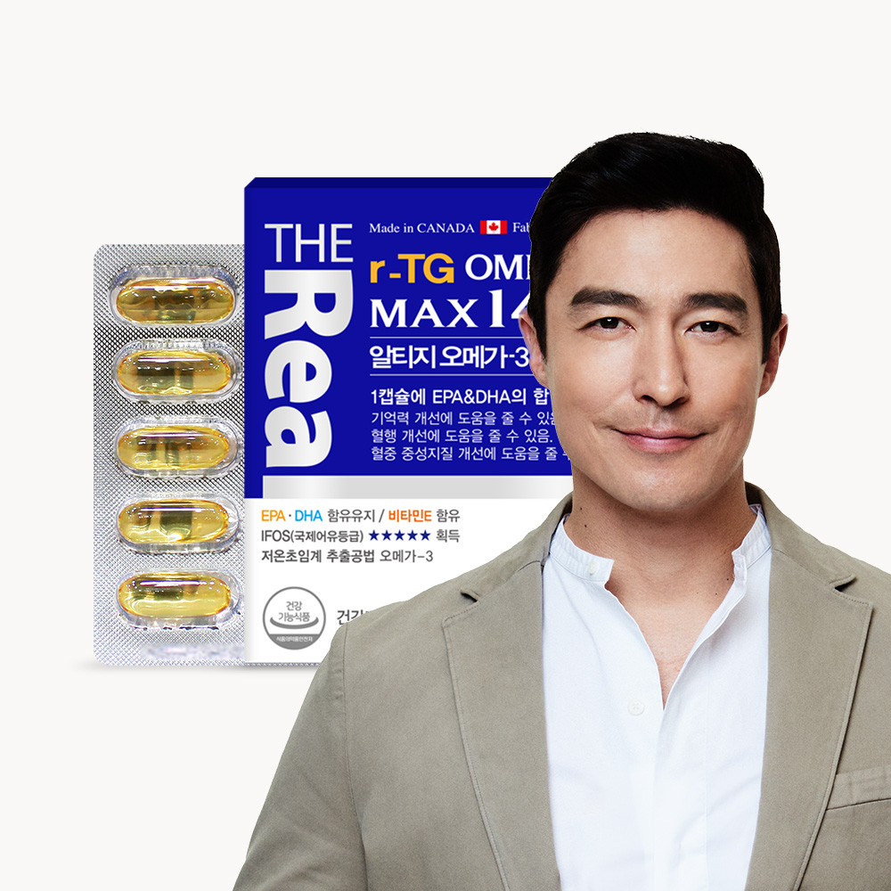 <b>더리얼</b> 저온초임계 알티지 <b>오메가3</b> 맥스 1400 (60캡슐/2개월분)