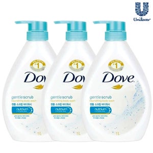 도브바디워시 젠틀스크럽 1L X 3개