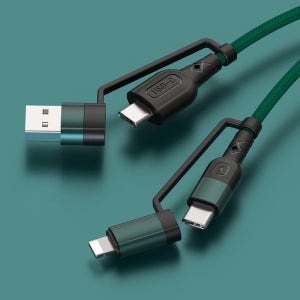 햅시 4in1 USB 타입 C 케이블 60W PD 고속 충전 멀티케이블 YMUC004