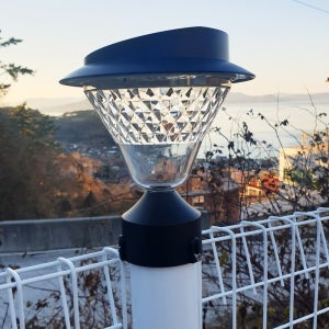 태양광 문주등 휀스등 정원등 원형기둥 태양열 조명 100구