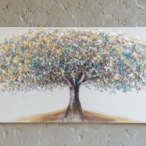 유화액자 금빛나무 인테리어액자 그림액자 거실 사무실 집 꾸미기