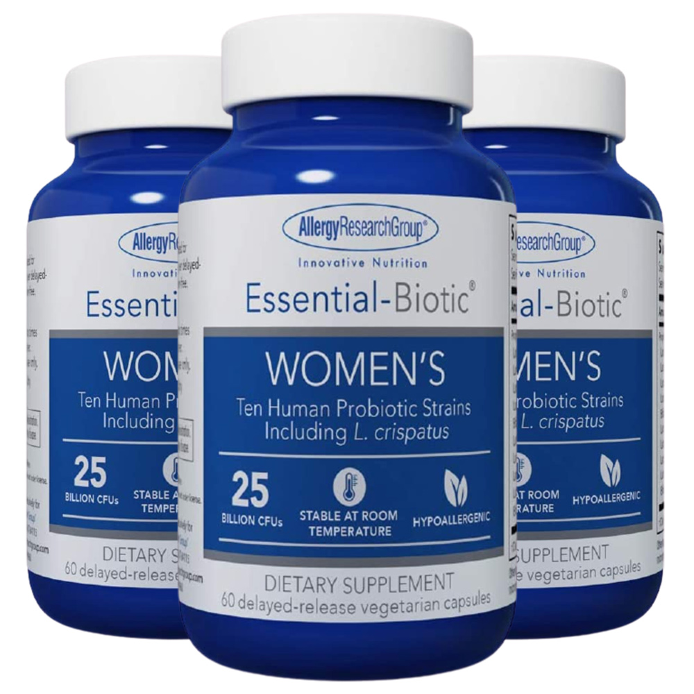 알러지리서치 <b>에센셜 바이오틱 여성 250억</b>유산균 지연방출 60베지캡슐 3개