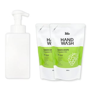 미스터제타 포밍 퍼퓸 핸드워시 500ml 공병 +청포도 리필 300ml 2개