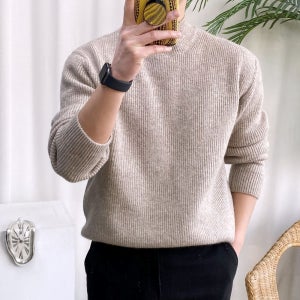 남자반목니트 남자반폴라니트 캐시미어스웨터